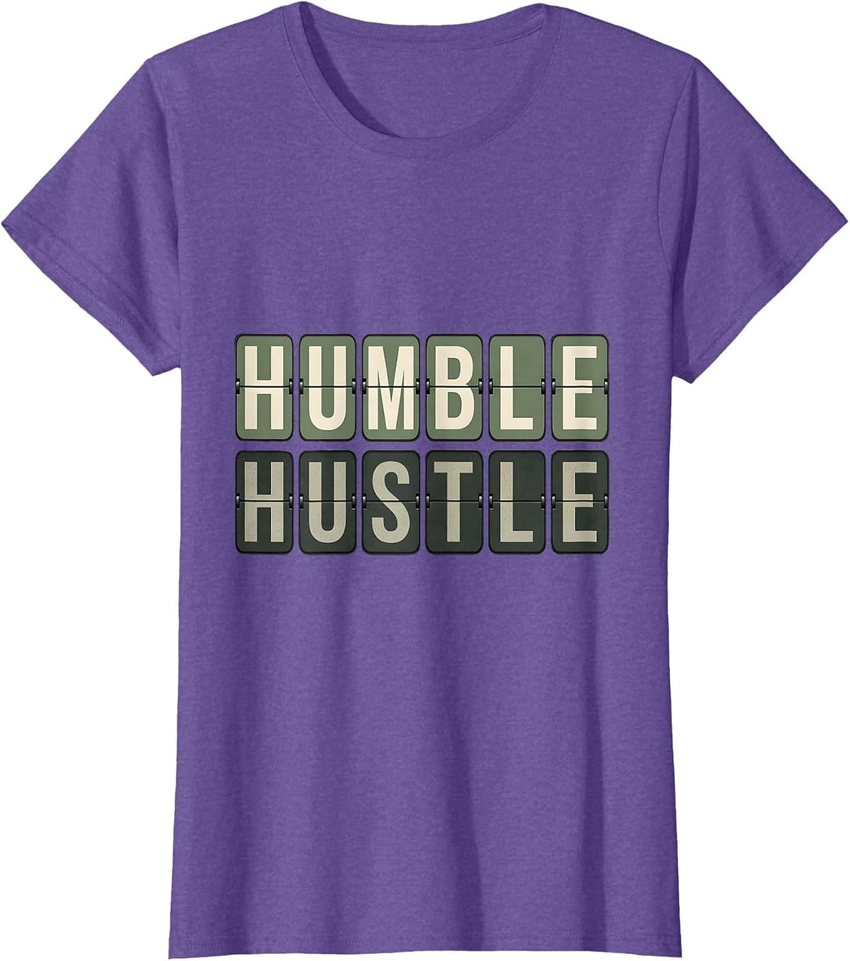 Humble Hustle Funny Gym Rat Gift Cool Humor T-Shirt - Purple Heather