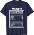 Newfypoo Nutritional Facts Funny Dog T-Shirt - Navy Blue