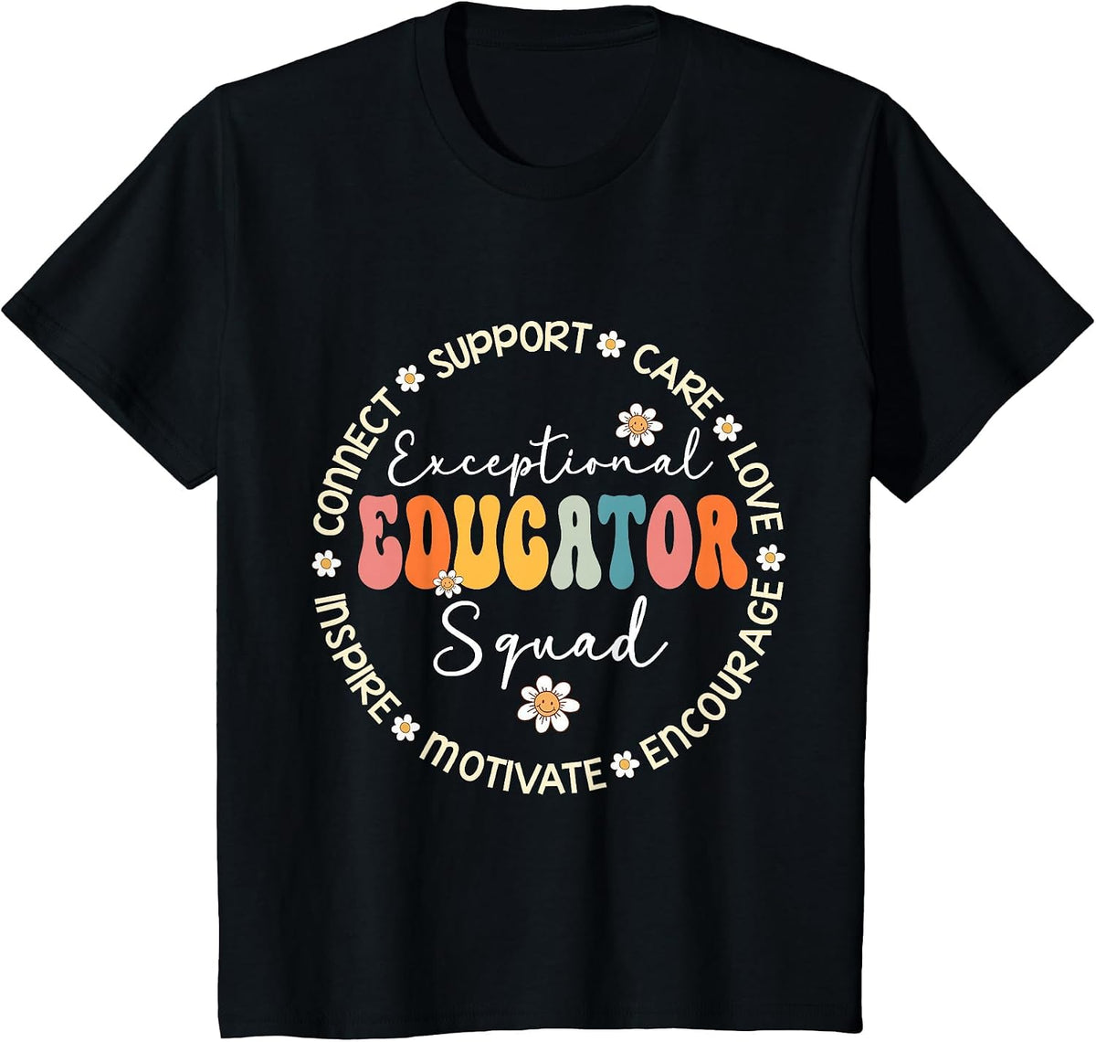 Exceptional Educator Squad Special Needs Education Teacher T-Shirt - Black