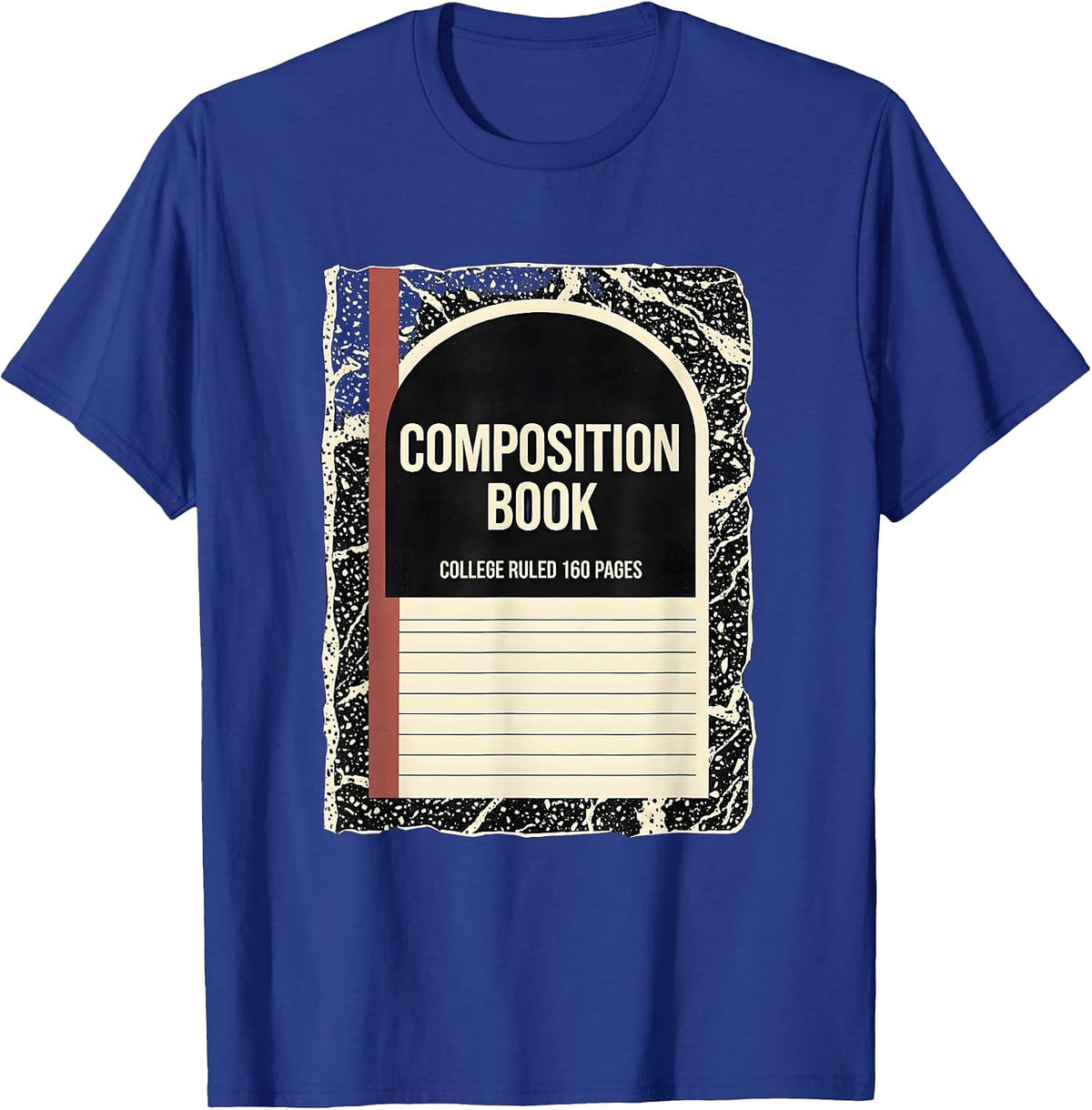 Men's Composition Book College Ruled 160 Pages Teacher Halloween T-Shirt - Royal Blue