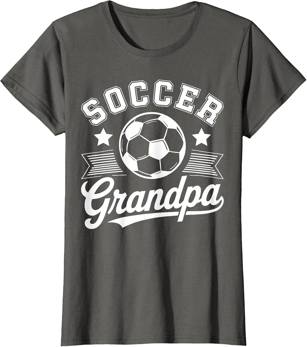 Proud Soccer Grandpa T-Shirt - Asphalt Grey