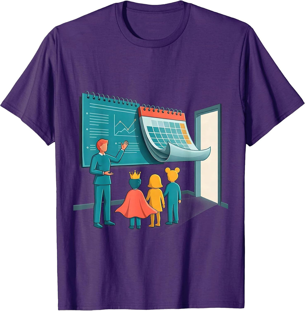 Men's Teacher Classroom Identity Back To School Staff Gift T-Shirt - Purple