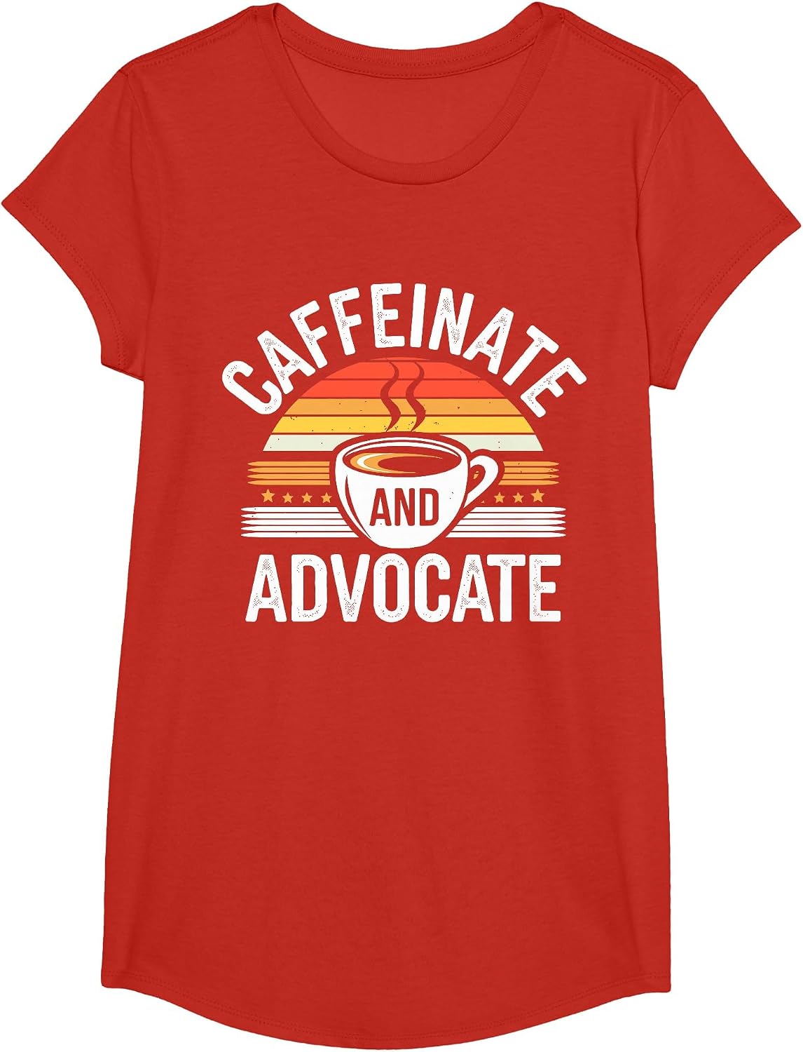 Caffeinate and Advocate, Special Education, SPED Teacher T-Shirt - Girls Red