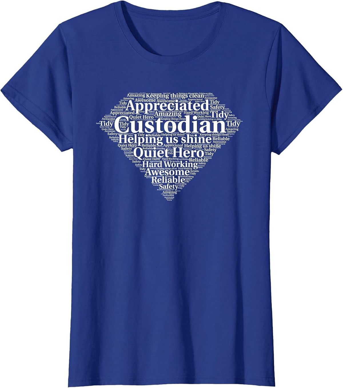 Custodian Appreciation Day Super Hero T Shirt T-Shirt - Royal Blue