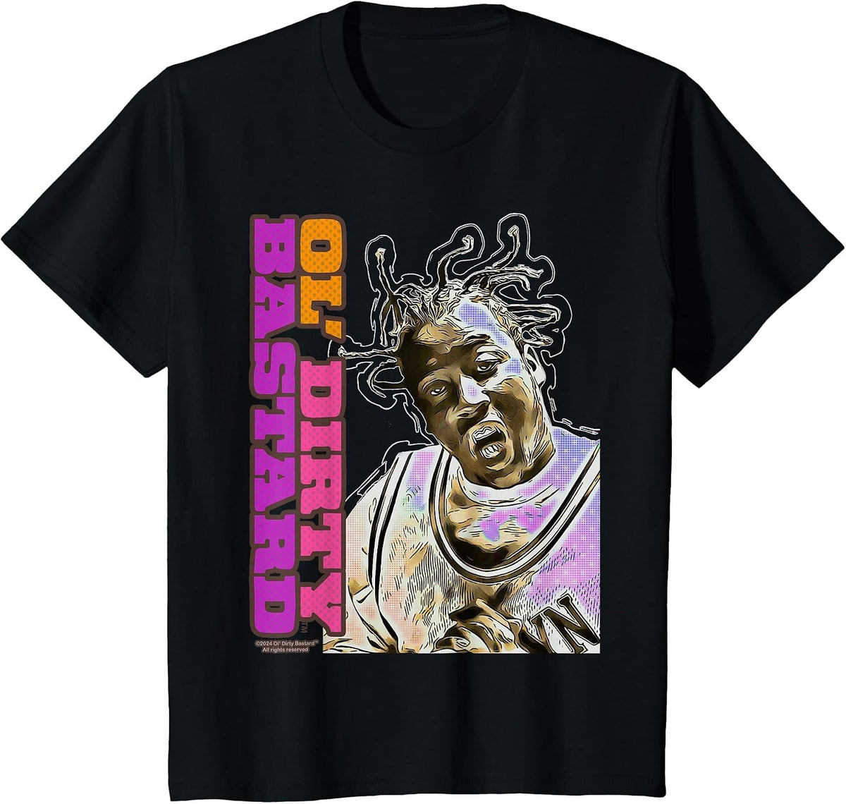 ODB Ol Dirty Ba-ard Wu Tang Icon Comic Hip Hop Gangsta T-Shirt - Black