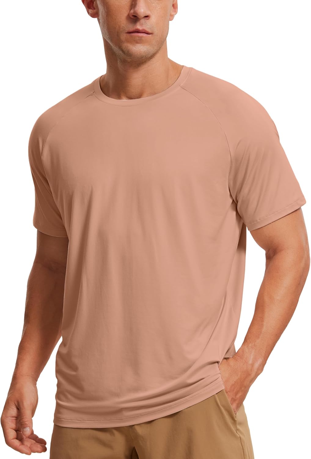 CRZ YOGA Lightweight Crewneck T-Shirts - Mocha Mousse