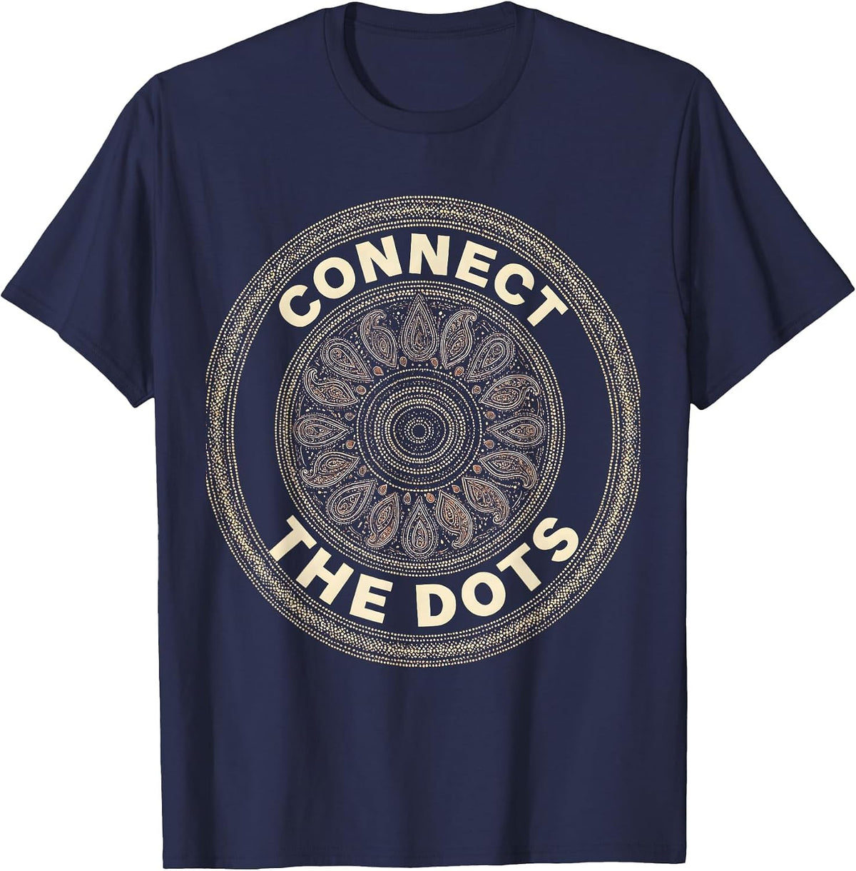 Connect the Dots Graphic Design T-Shirt - Navy Blue