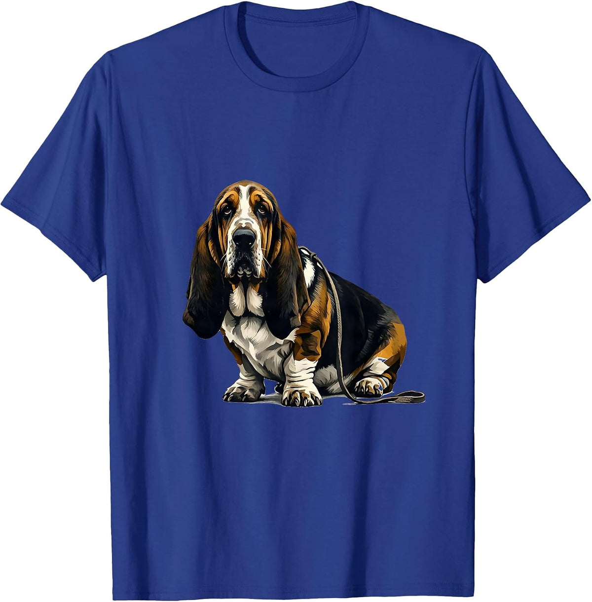 Men's Basset Hound Speed Bump Funny Dog Lover Gift T-Shirt - Royal Blue