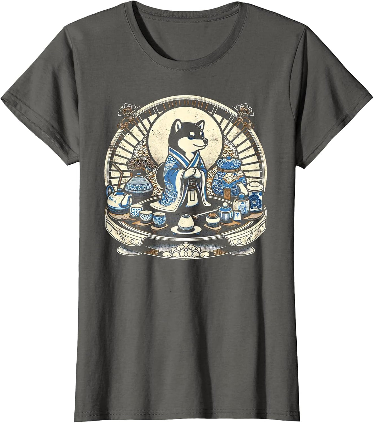 Shiba Inu Tea Master T-Shirt - Asphalt Grey