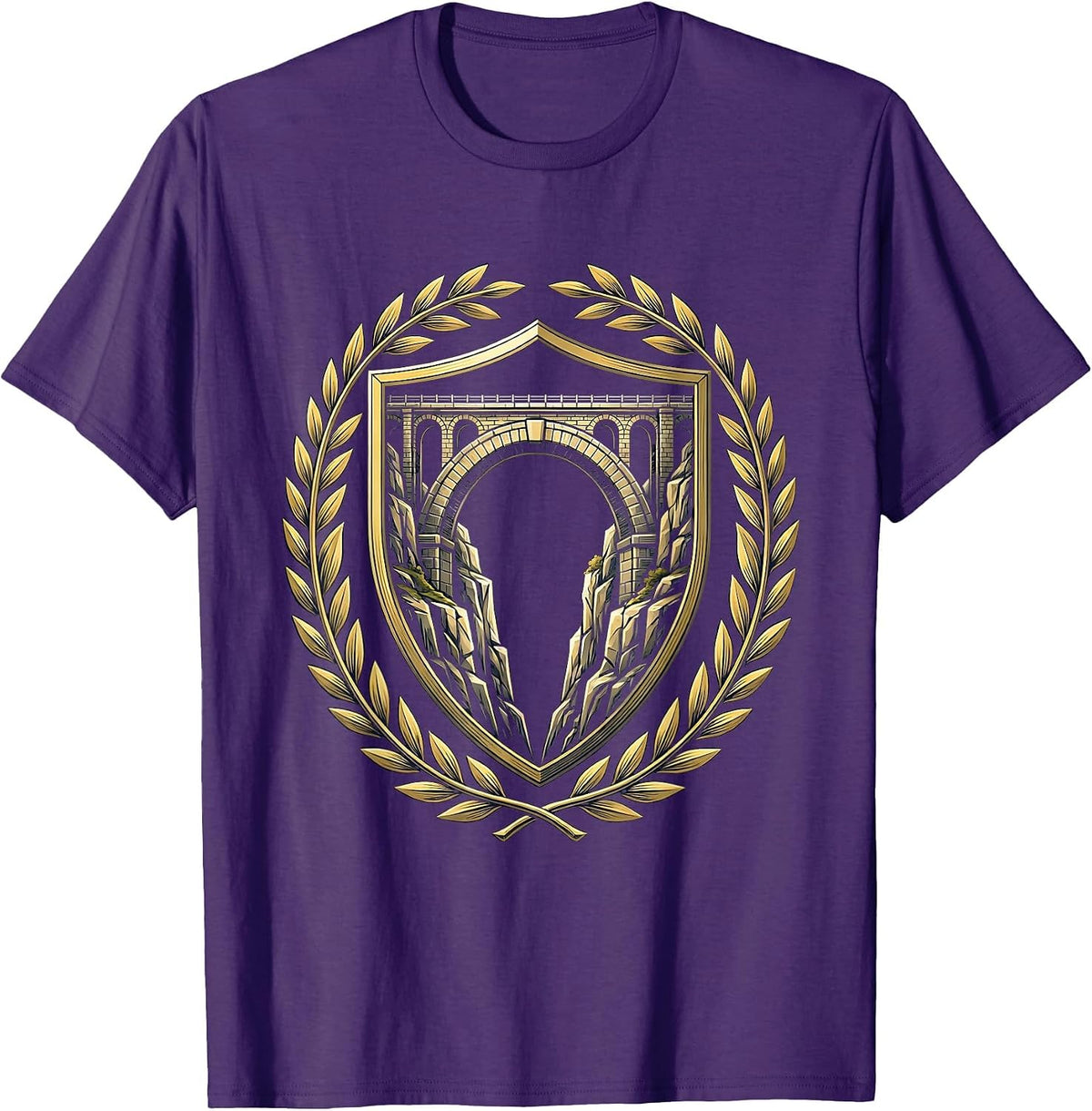Social Worker Bridge Graphic Design Gift T-Shirt - Purple