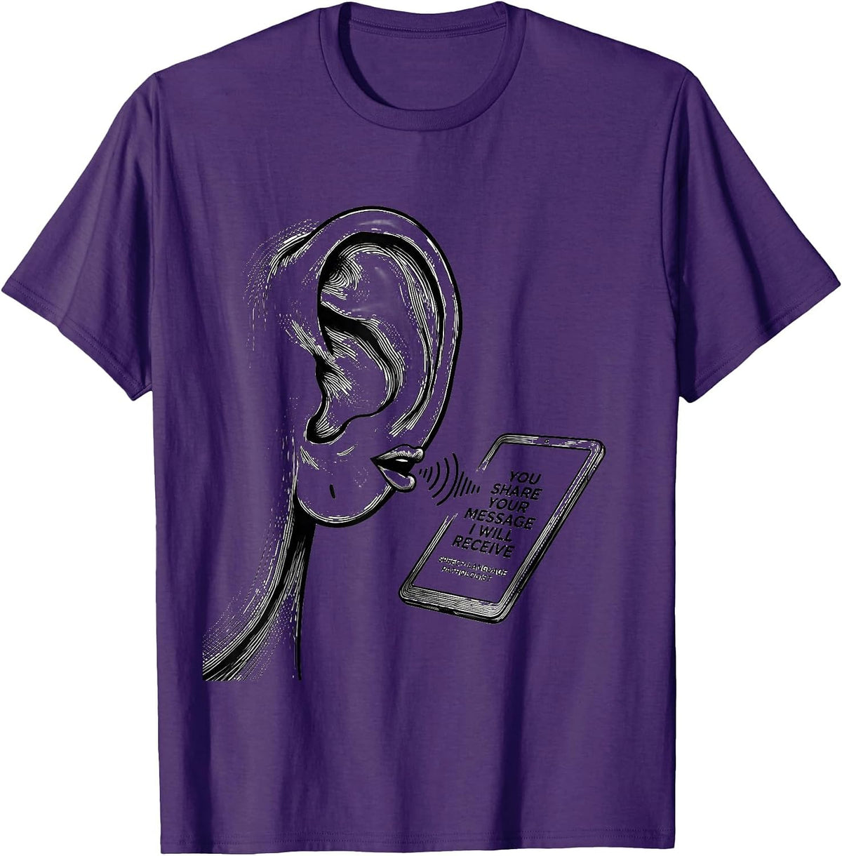 Men's You Share Your Message SLP Speech-Language Pathologist T-Shirt - Purple