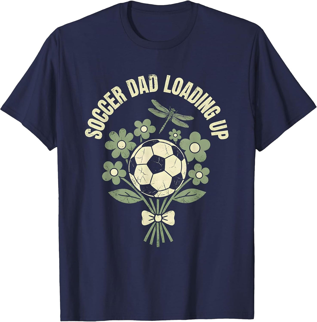 Soccer Dad Loading Up Boys Soccer Design T-Shirt - Navy Blue