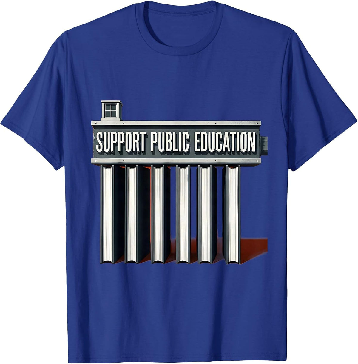 Men's Support Public Education Red For Ed Teacher Protest T-Shirt - Royal Blue