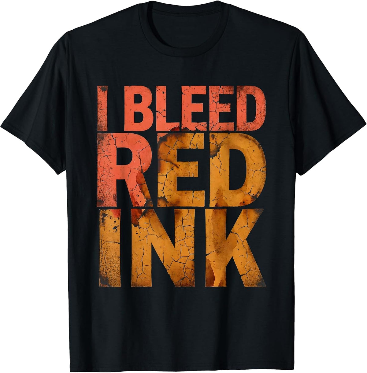 Men's I Bleed Red Ink English Teacher Design T-Shirt - Black