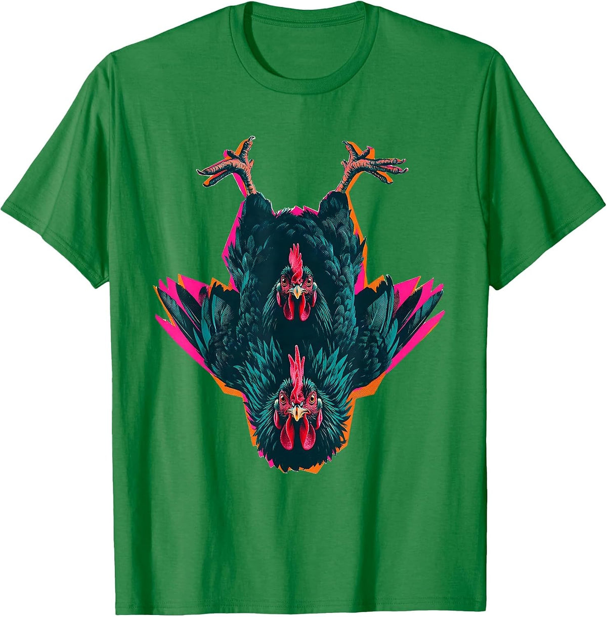 Men's Chicken Butt Funny Chicken Lover Farm Humor T-Shirt - Kelly Green