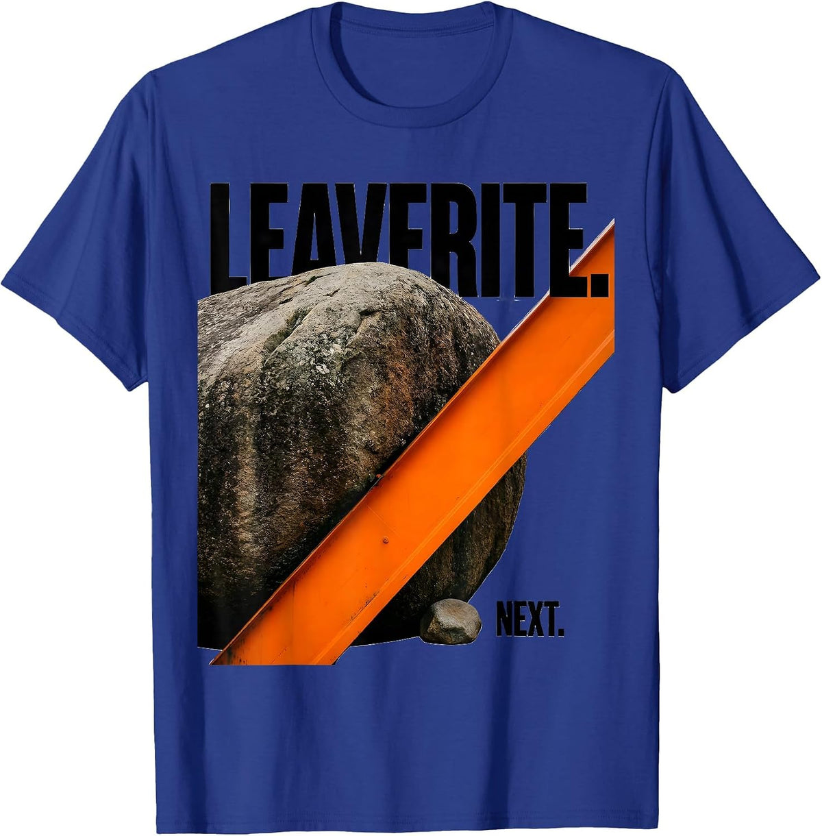 Leaverite Next Brutalist Rock Collector Geology Humor T-Shirt - Royal Blue
