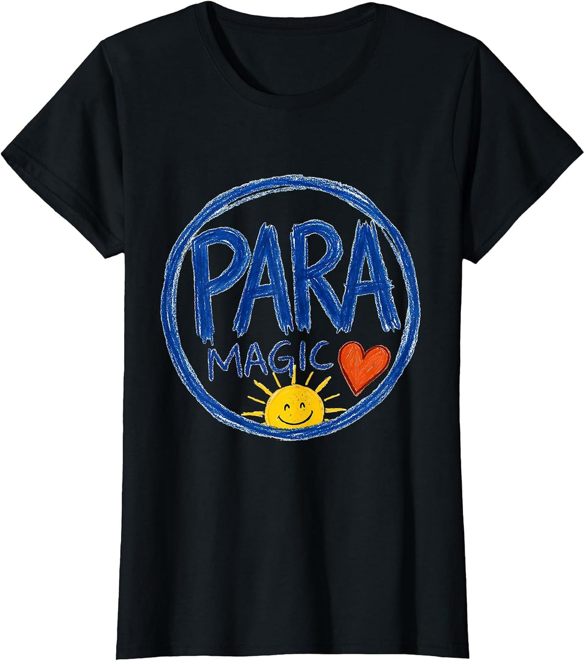 Para Magic Naive Kidcore Paraprofessional Paraeducator Back T-Shirt - Black