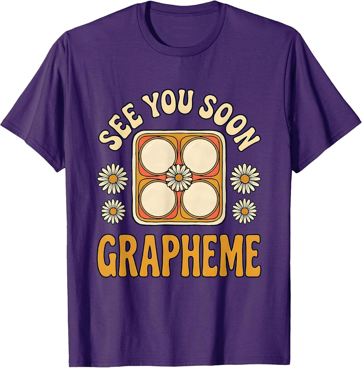 See You Soon Grapheme Folk Art Speech Language Pathologist T-Shirt - Purple