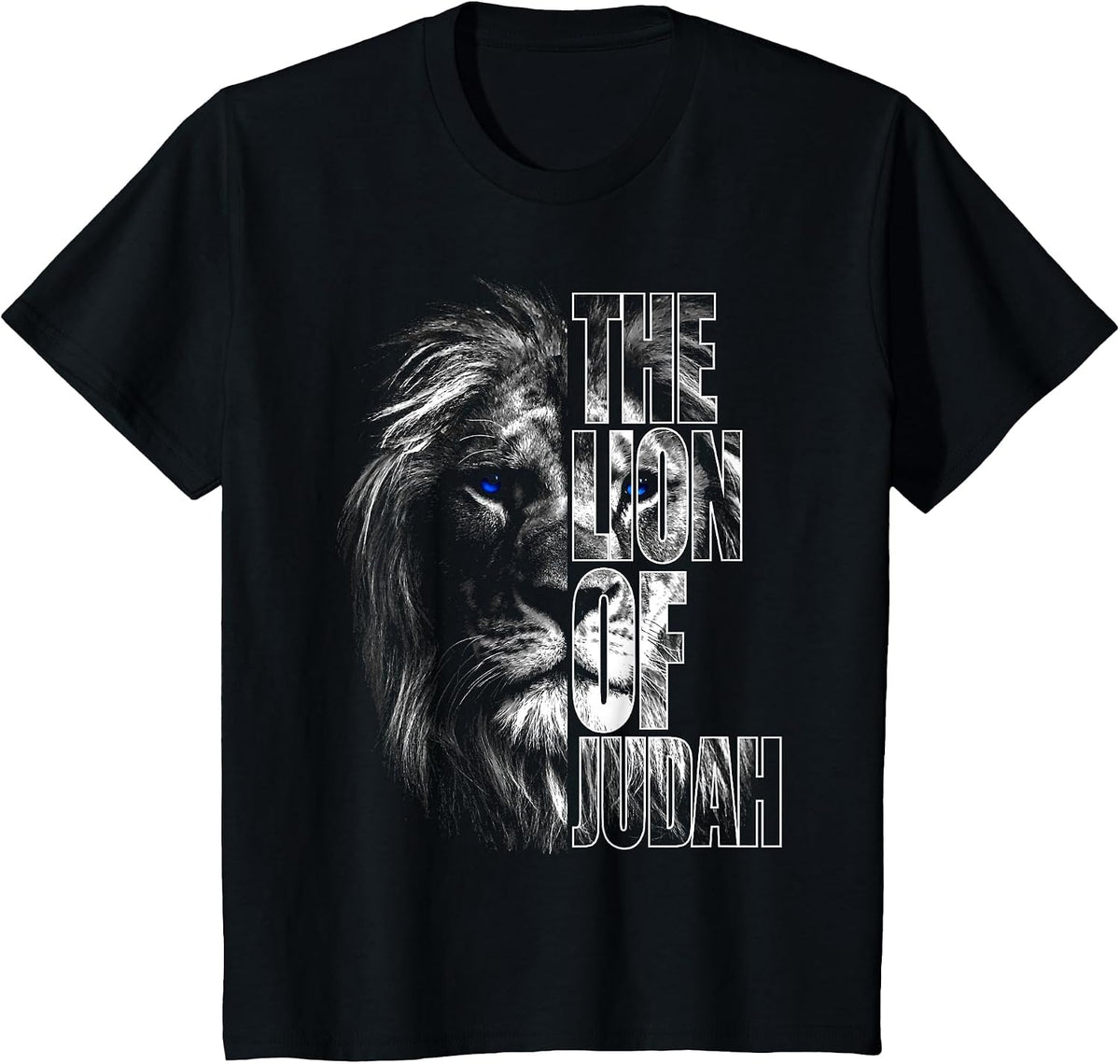 Lion of Judah Jesus Christian Faith Over Fear T-Shirt - Black