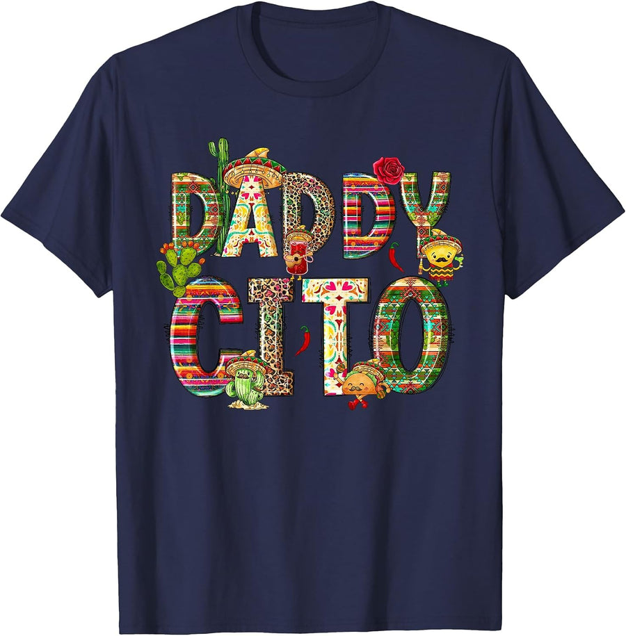 Daddy Cito Cinco de Mayo Fiesta Mexican Matching Family T-Shirt - Navy Blue