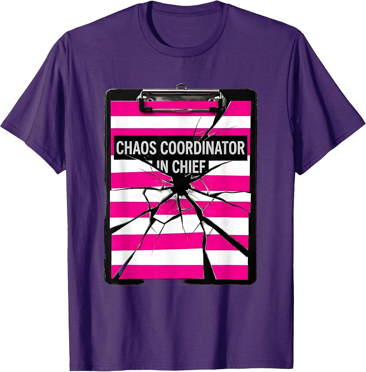 Chaos Coordinator In Chief Mom Design T-Shirt - Purple