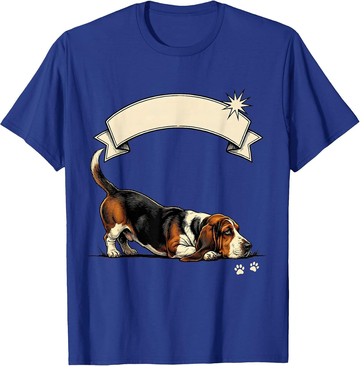 Men's Basset Hound Dog Breed Funny Gift for Dog Lovers T-Shirt - Royal Blue