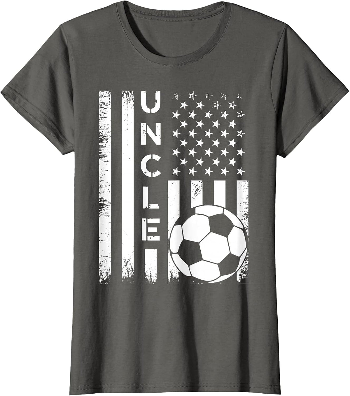 Soccer Uncle American Flag Vintage T-Shirt - Asphalt Grey