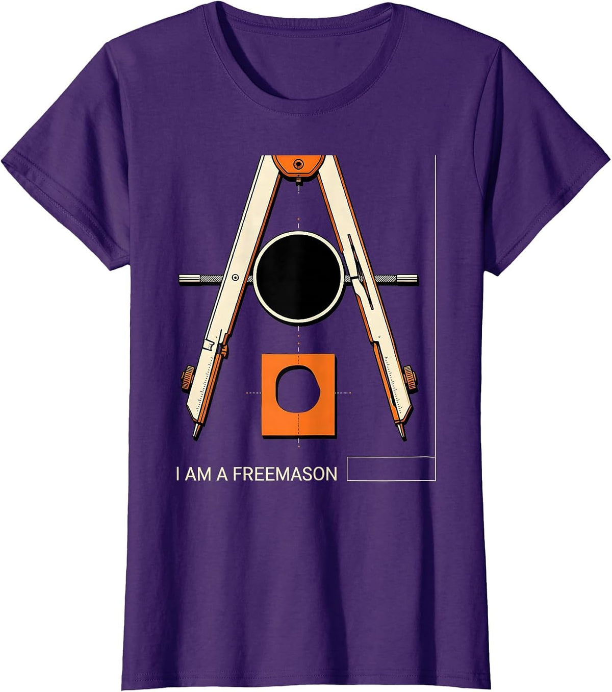 Women's I Am A Freemason Stencil Masonic Fraternal Gift T-Shirt - Purple
