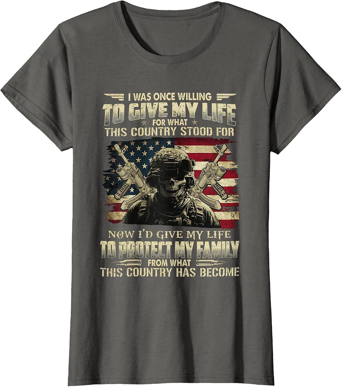 I was Once Willing to Give My Life for What I Believed T-Shirt - Asphalt Grey