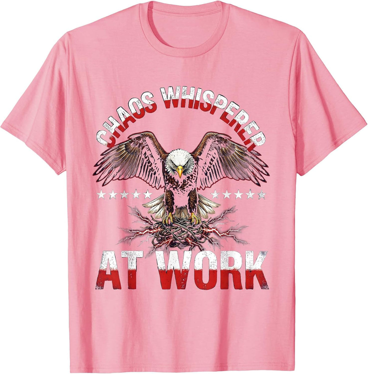 Men's Chaos Whisperer At Work Coordinator Design T-Shirt - Pink