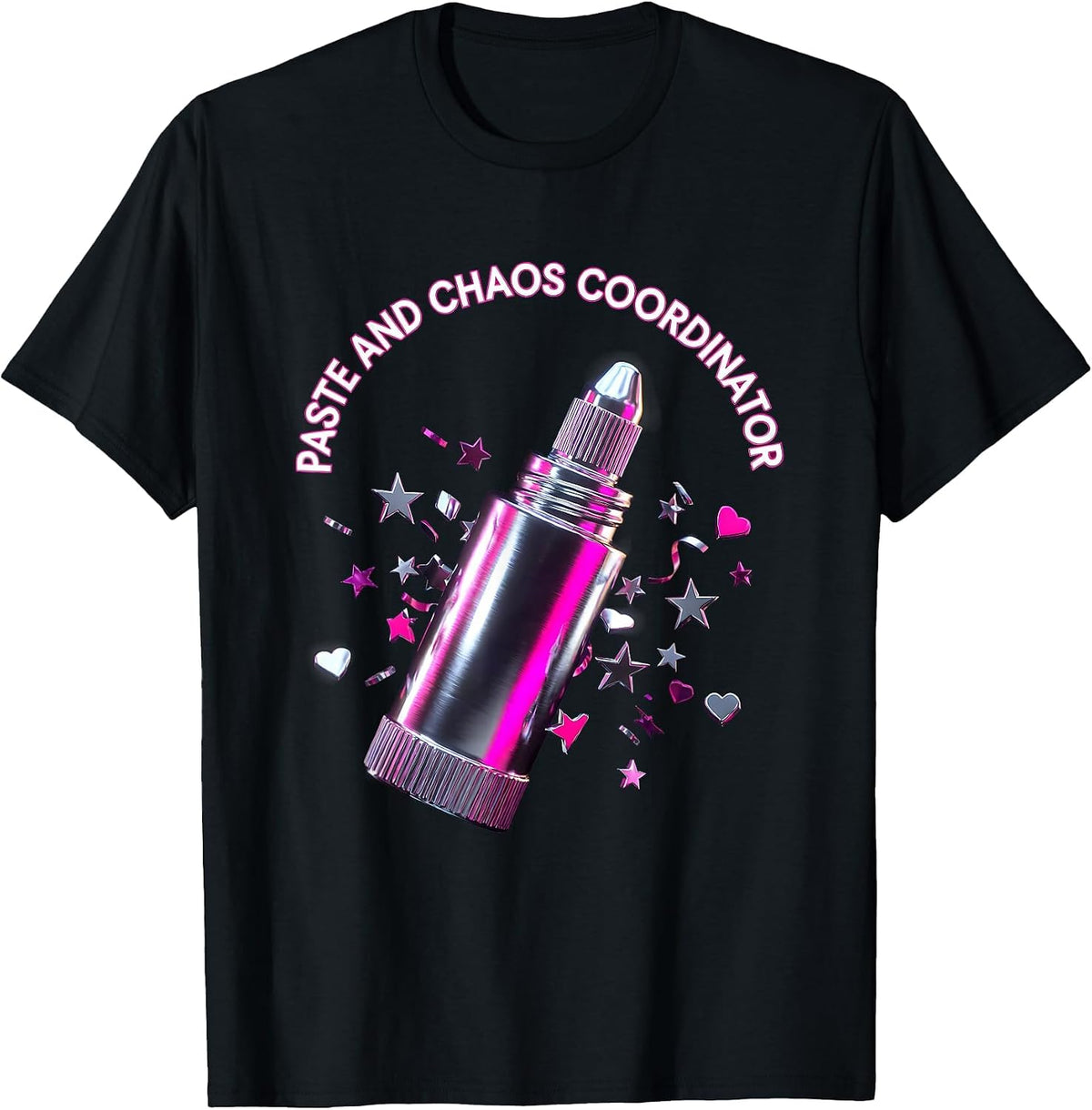Men's Paste and Chaos Coordinator Kindergarten Teacher T-Shirt - Black