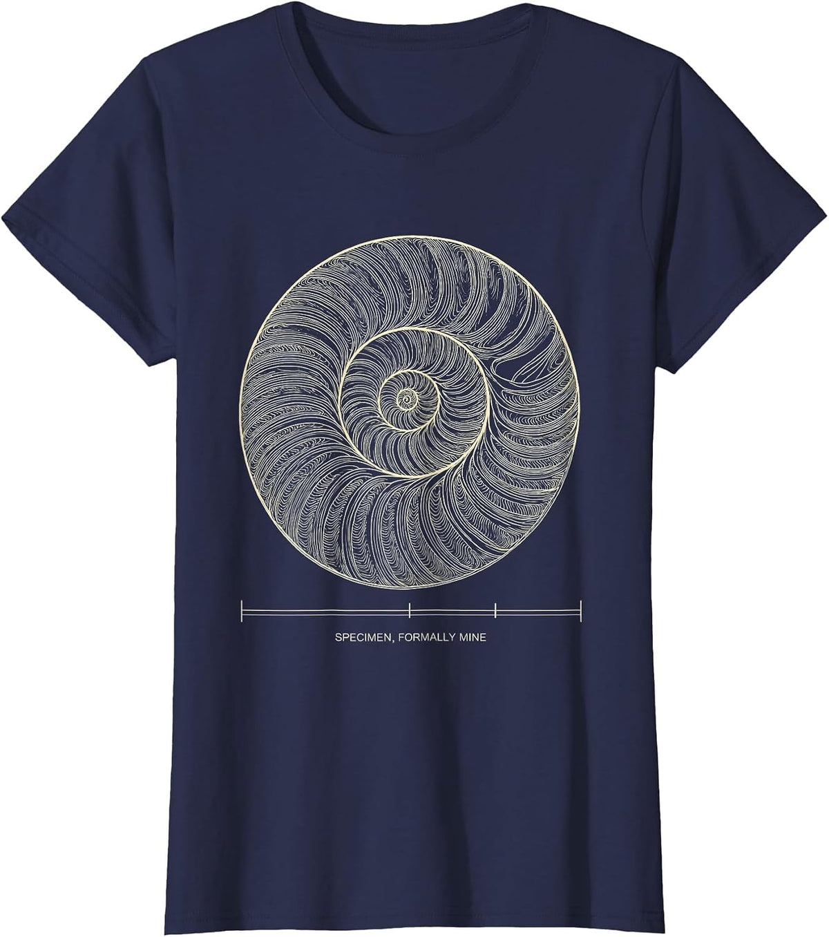 Women's Specimen, Formally Mine Topographic Contour Funny Rock T-Shirt - Navy Blue