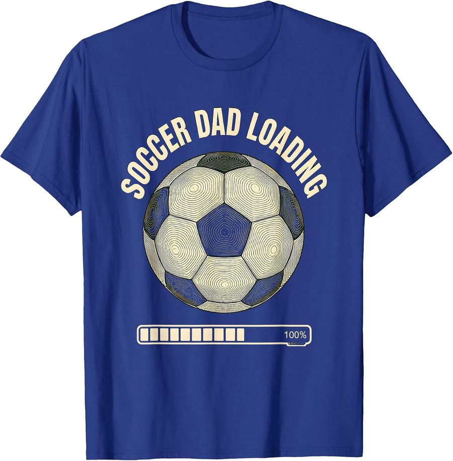 Soccer Dad Loading Funny Graphic Design T-Shirt - Royal Blue