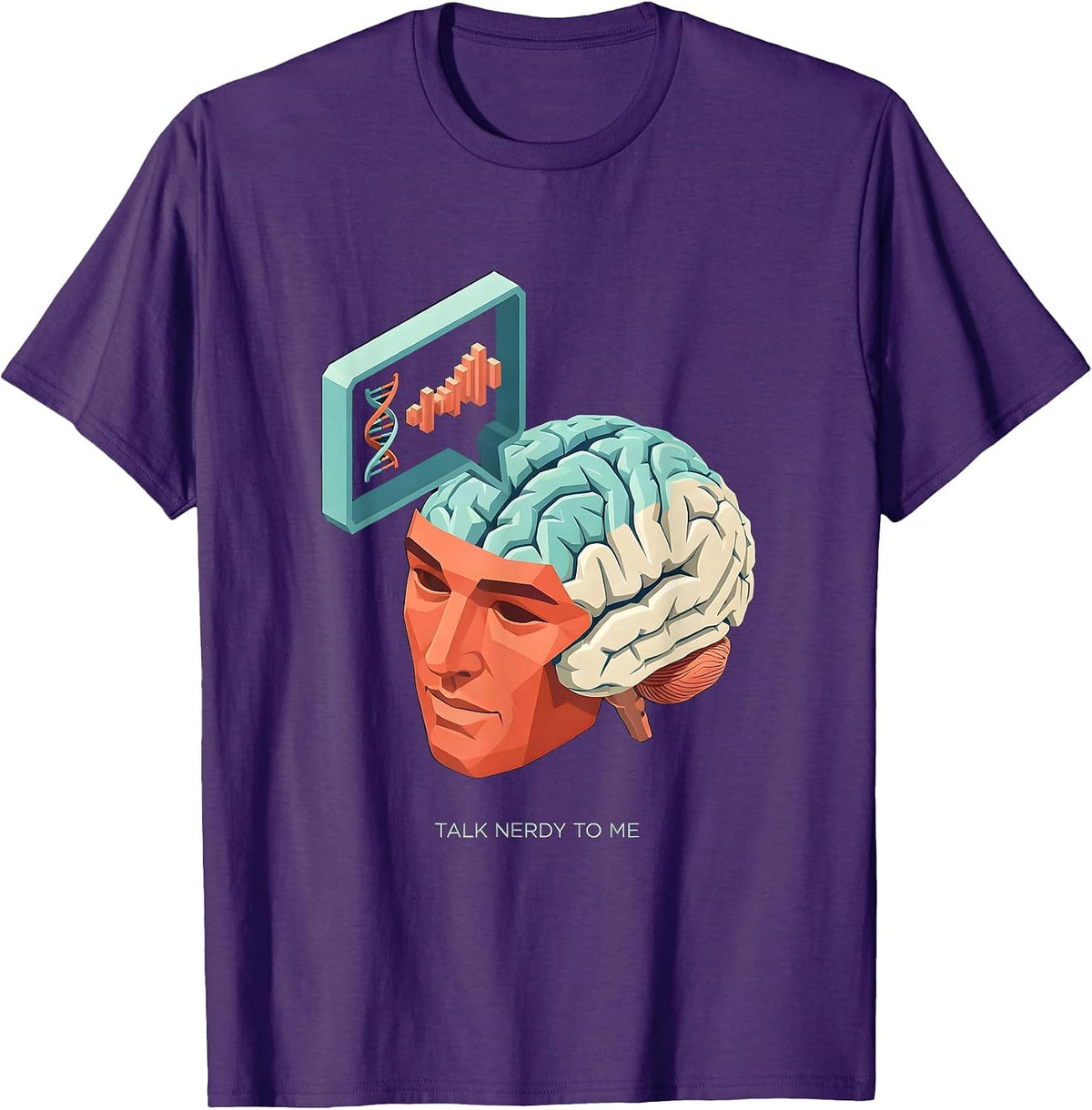 Men's Talk Nerdy To Me Speech Therapy Design T-Shirt - Purple