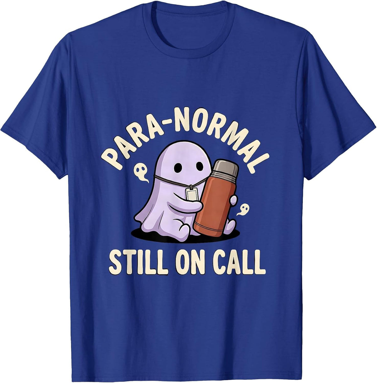 Men's Para-Normal, Still On Call Chibi Ghost Para Educator T-Shirt - Royal Blue