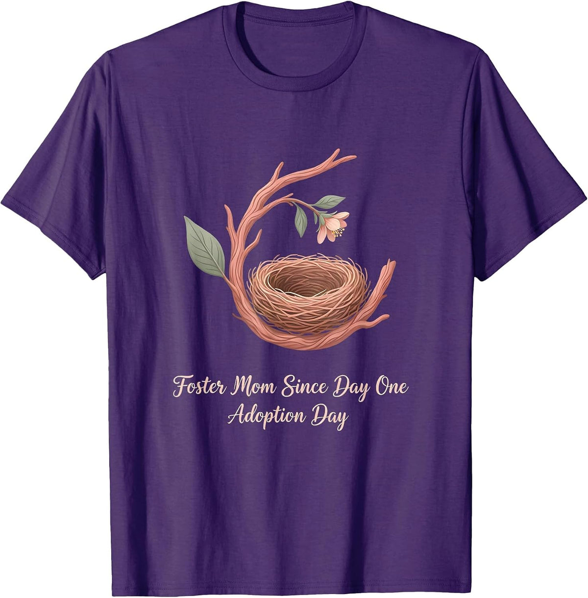 Foster Mom Since Day One — Adoption Day Adoptive Parent T-Shirt - Purple