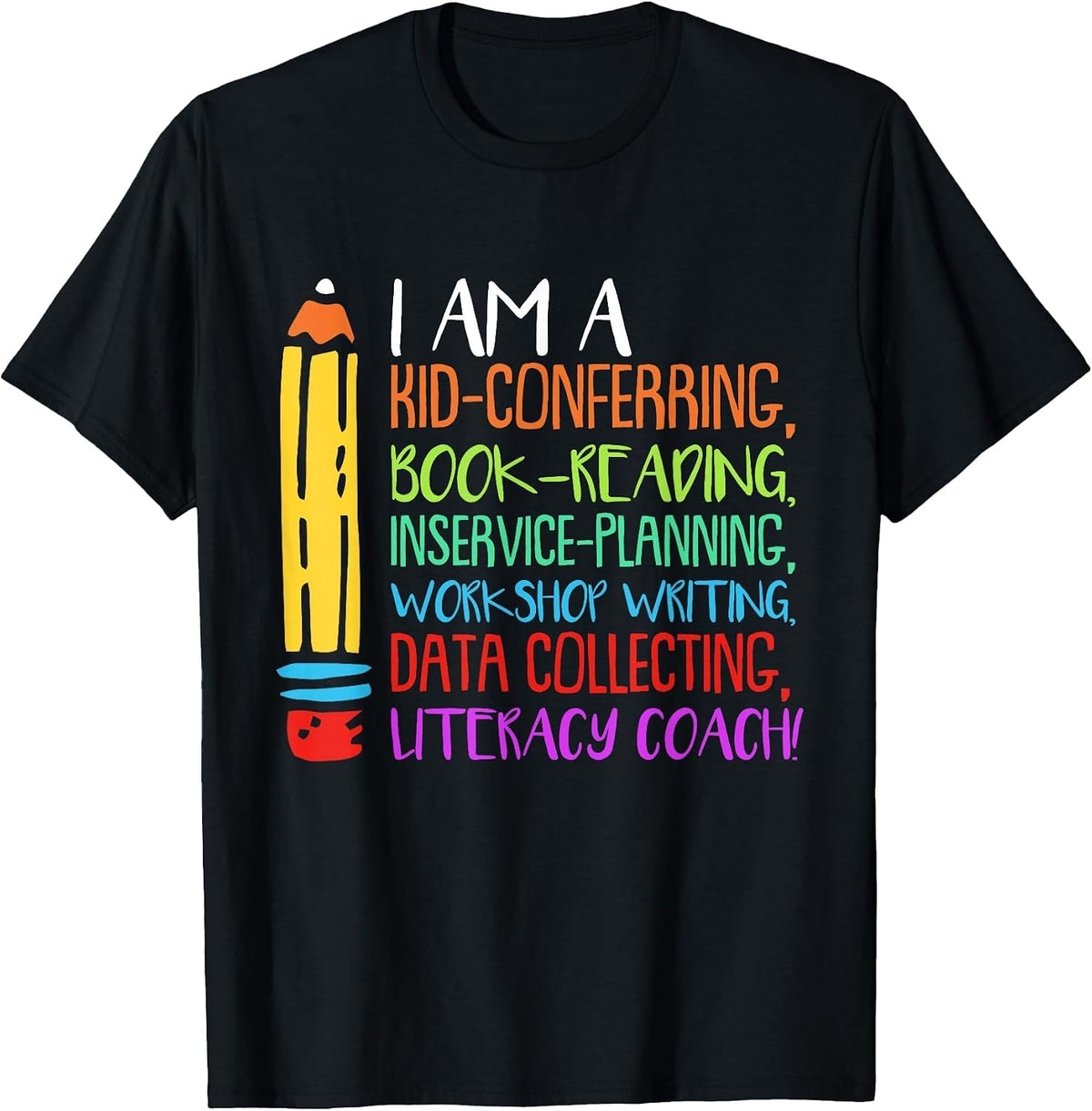 Literacy Coach T-Shirt - Black