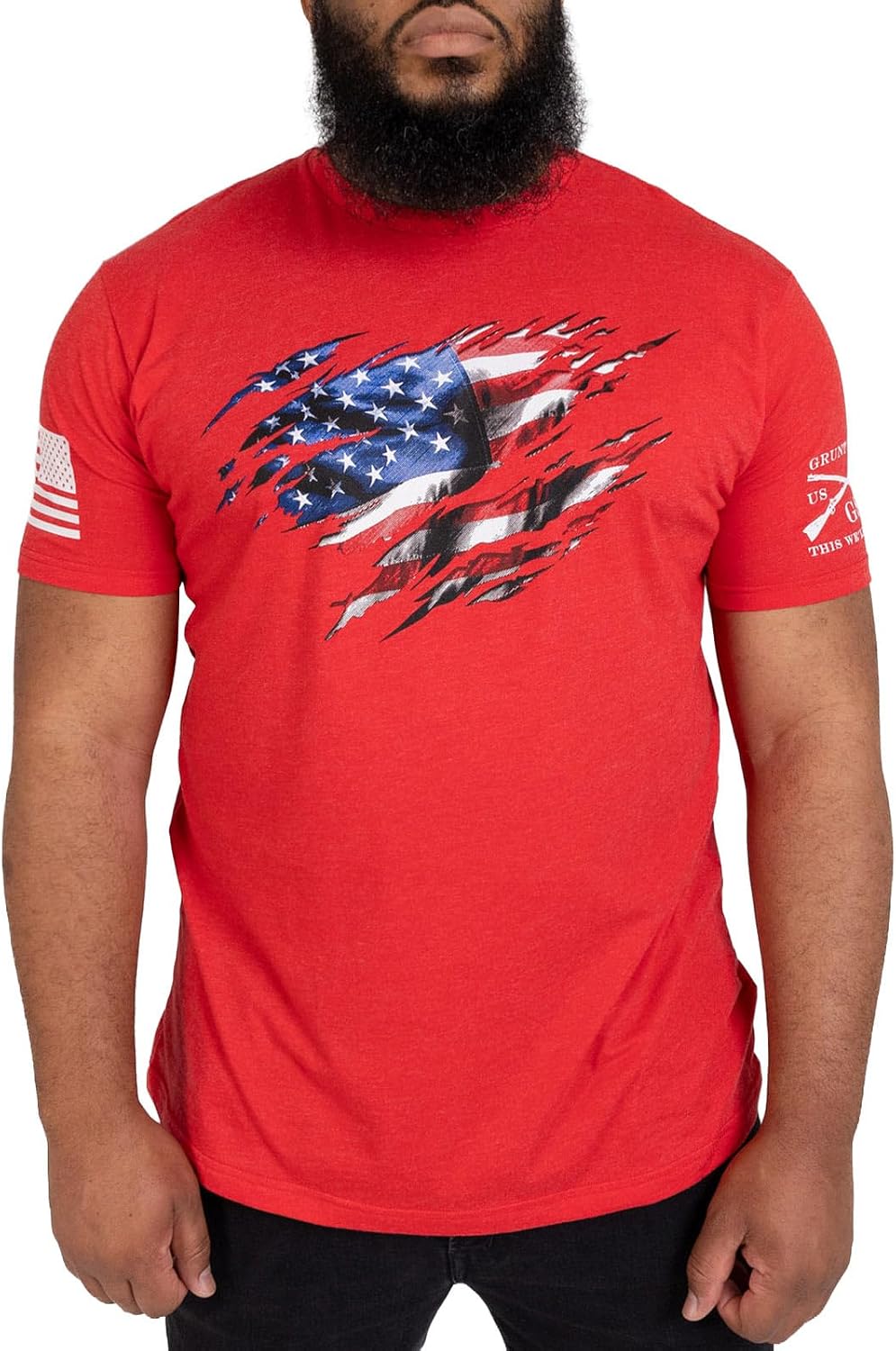 Grunt Style Still Standing Men's USA Graphic Tee - Red