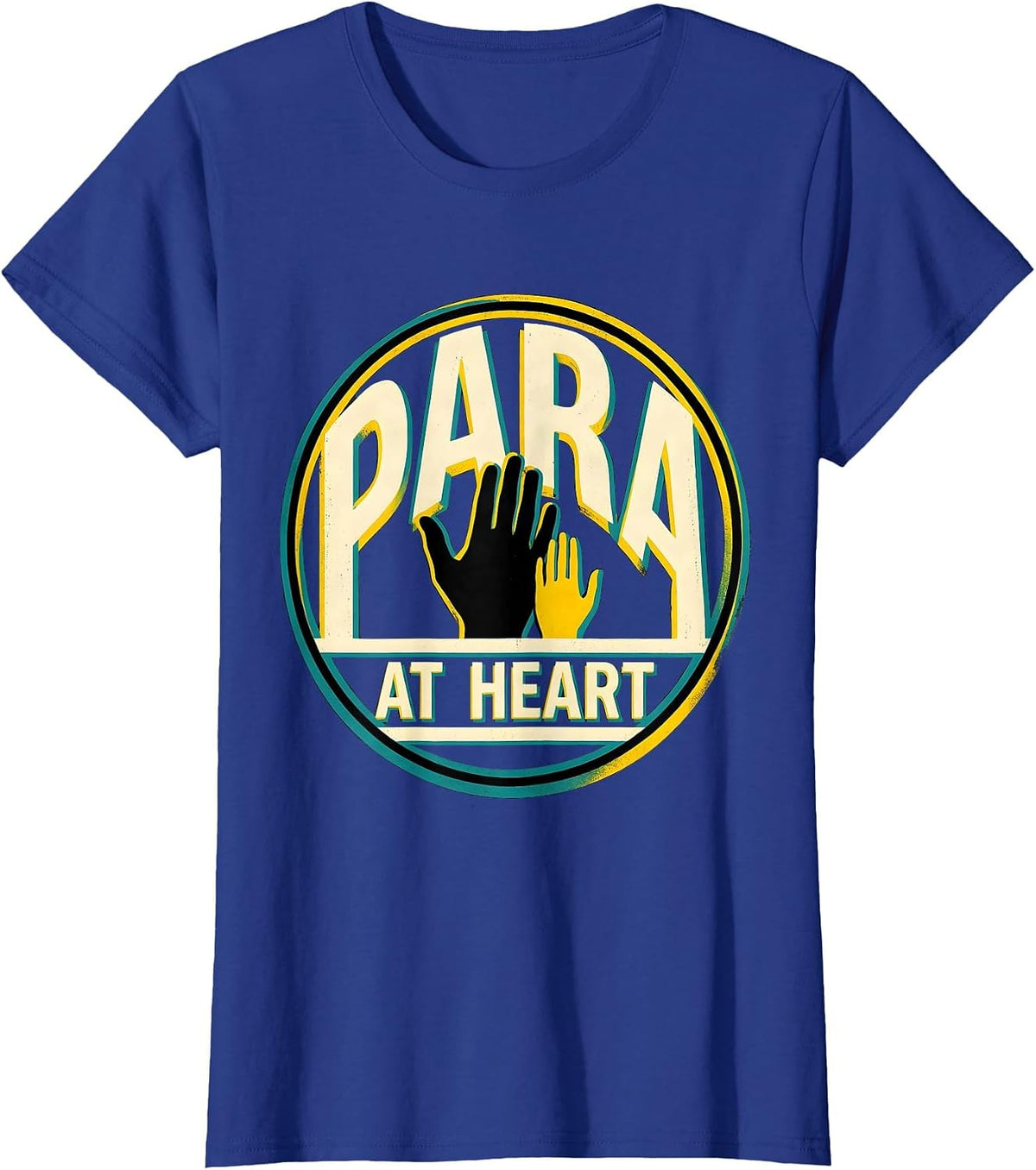 Women's Para At Heart Funny Paraprofessional Paraeducator School T-Shirt - Royal Blue