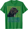 Men's Just A Girl Who Loves Cavalier King Charles Spaniels Cute T-Shirt - Kelly Green
