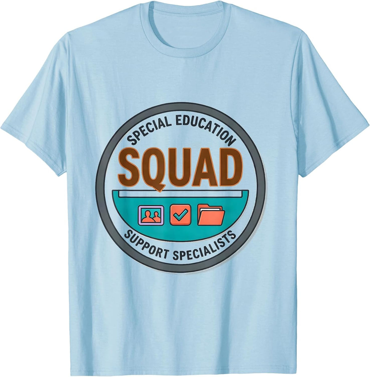Special Education Squad, Support Specialists Teacher T-Shirt - Baby Blue