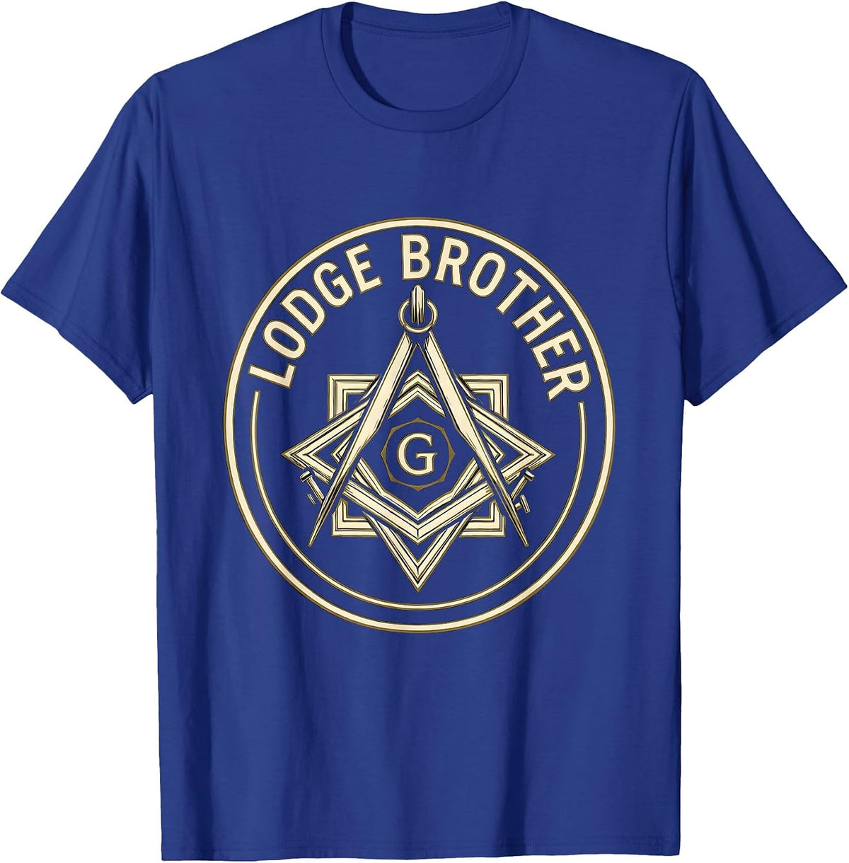 Men's Lodge Brother Freemason Square And Compass Fraternal Pride T-Shirt - Royal Blue