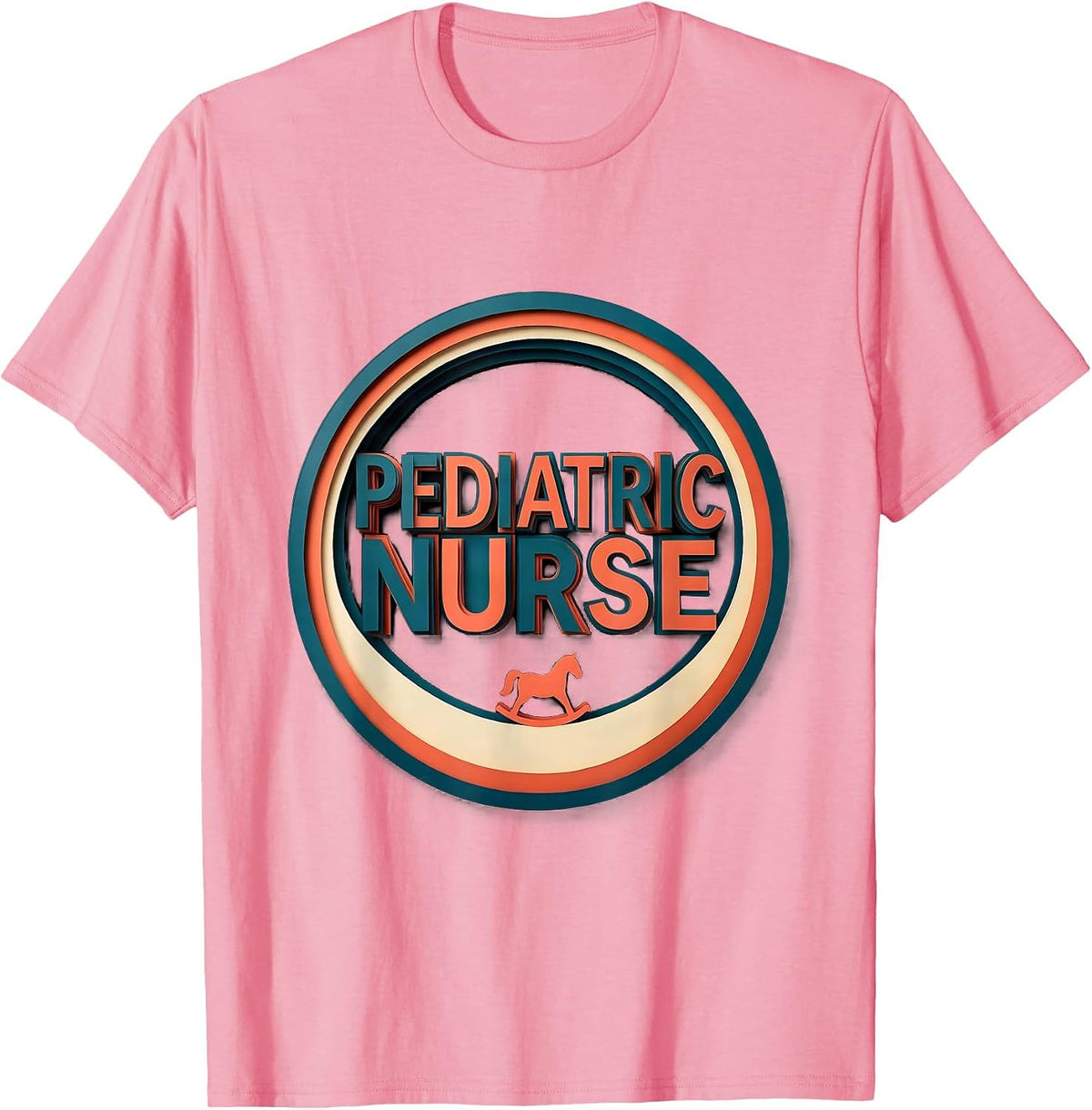 Men's Pediatric Nurse Cute Animal Paper Cutout NICU PICU Nurse T-Shirt - Pink