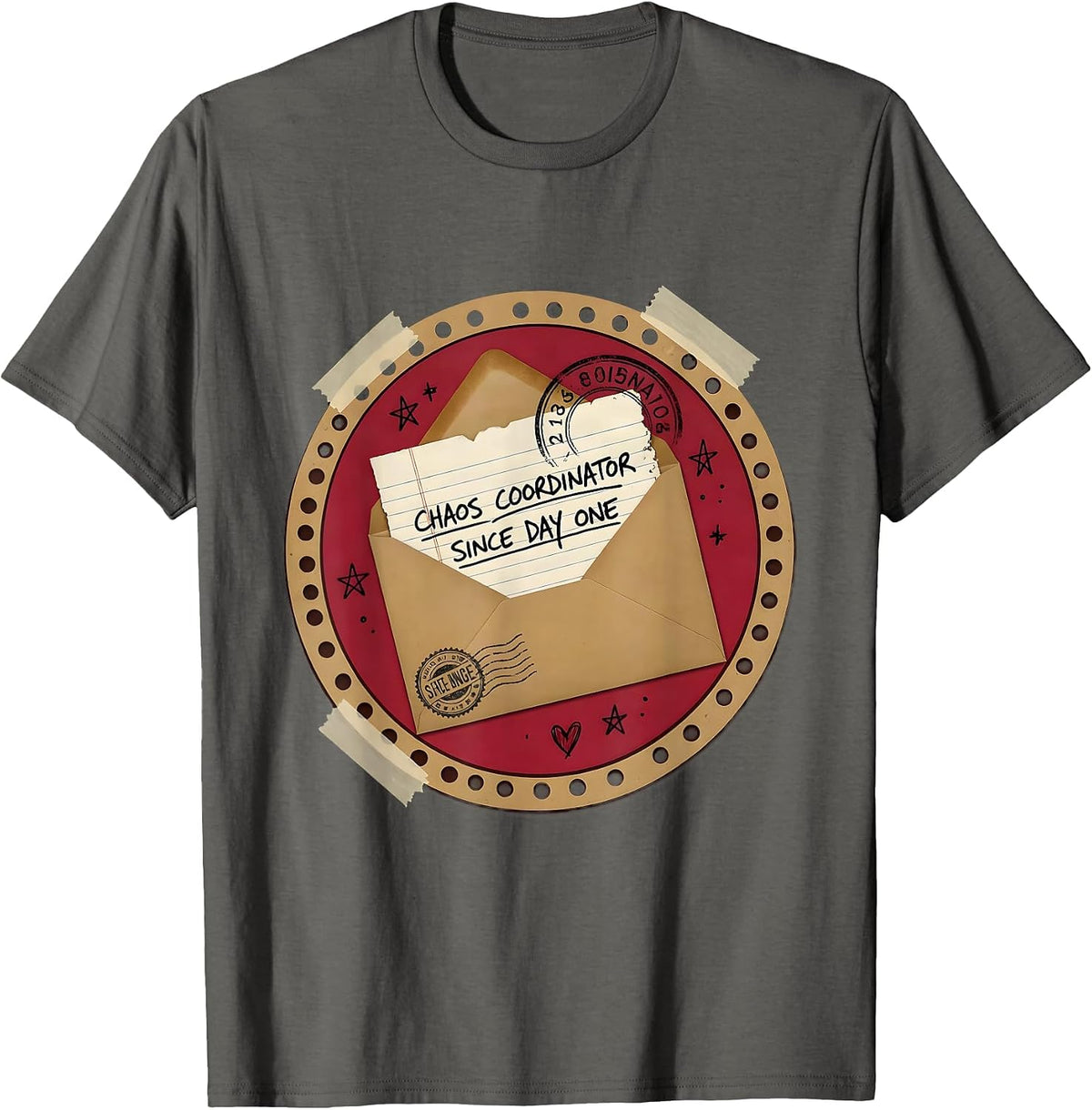 Men's Chaos Coordinator Since Day One Dad Design T-Shirt - Asphalt Grey