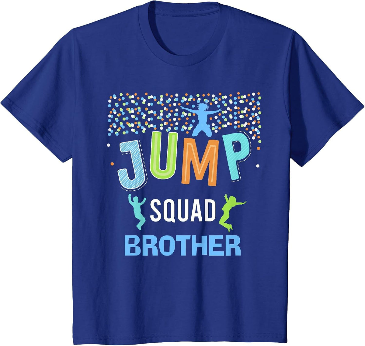 Brother Jump Squad Birthday Boy Trampoline Jumper Bday T-Shirt - Royal Blue