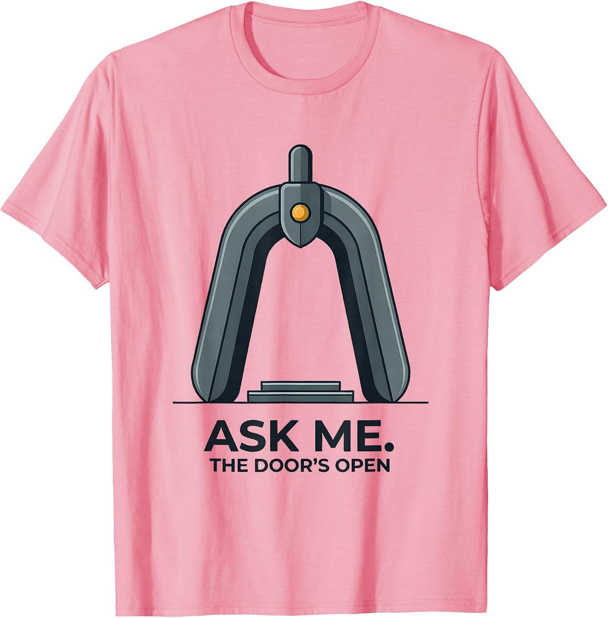 Men's Ask Me The Door's Open Freemason Masonic Fraternal Pride T-Shirt - Pink