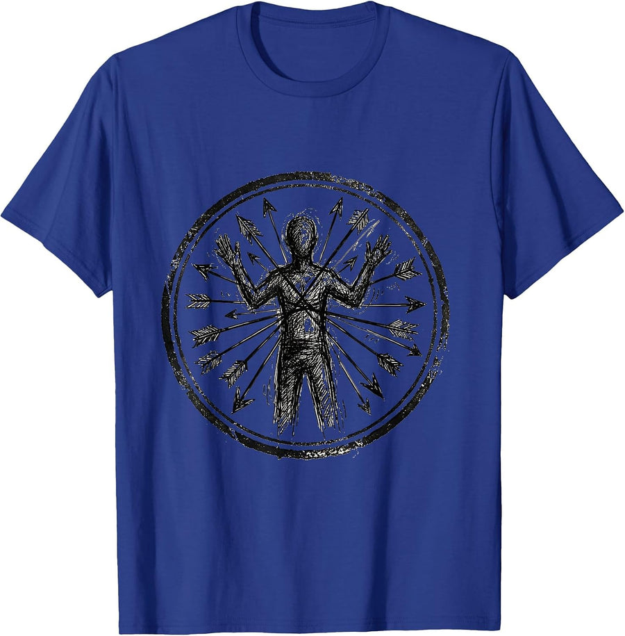 Chaos Coordinator Arrows Graphic Design T-Shirt - Royal Blue