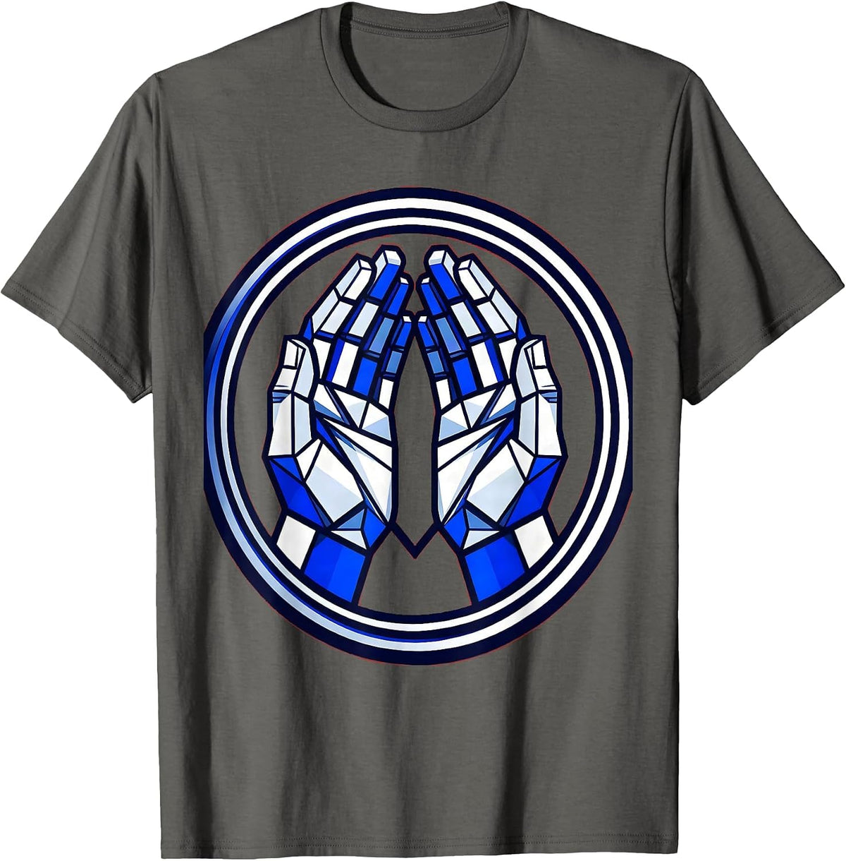 Men's ASL Signing Hands Speech Therapy Graphic T-Shirt - Asphalt Grey