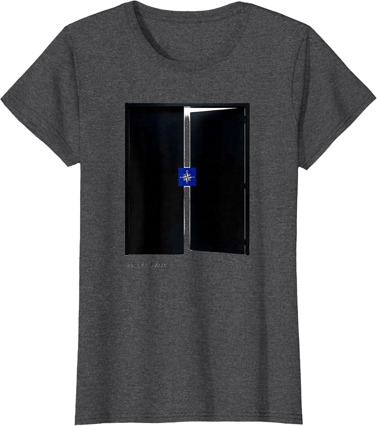 Women's See You At Lodge Masonic Square & Compass Freemason T-Shirt - Dark Heather Grey