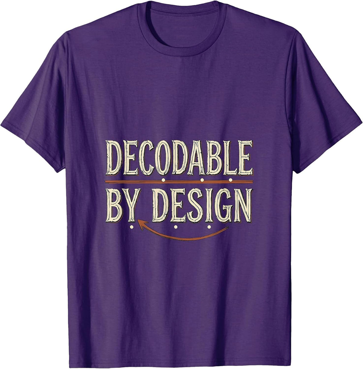Men's Decodable by Design Vintage Phonics Teacher Literacy Humor T-Shirt - Purple